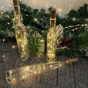 30 Pack Wine Bottle Lights with Cork, 20 LEDs, 6.6 Ft, Fairy Mini String Lights for DIY Jar Halloween, Christmas, Party Decoration, Wedding Listing (30 Pack, Warm White)