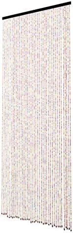 rainbow wooden bead curtain 36” x 79” – showing dimensions