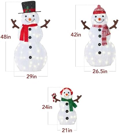 best choice products 4ft 3-piece 2d lighted christmas on a desk or shelf