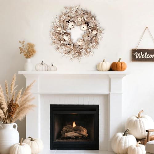 26 inch large foldable fall wreath for front on a desk or shelf