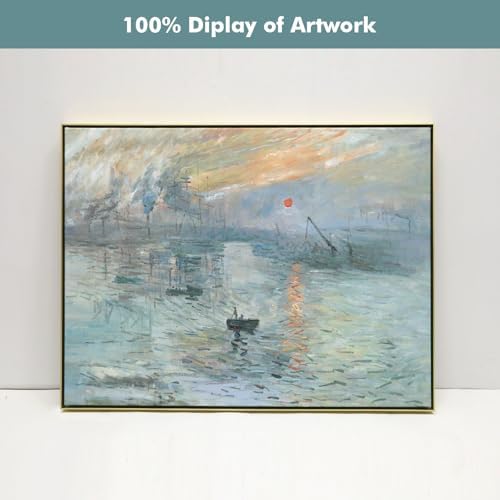 canvas floater frame for 20x30 modern wall art,5/6" on a desk or shelf