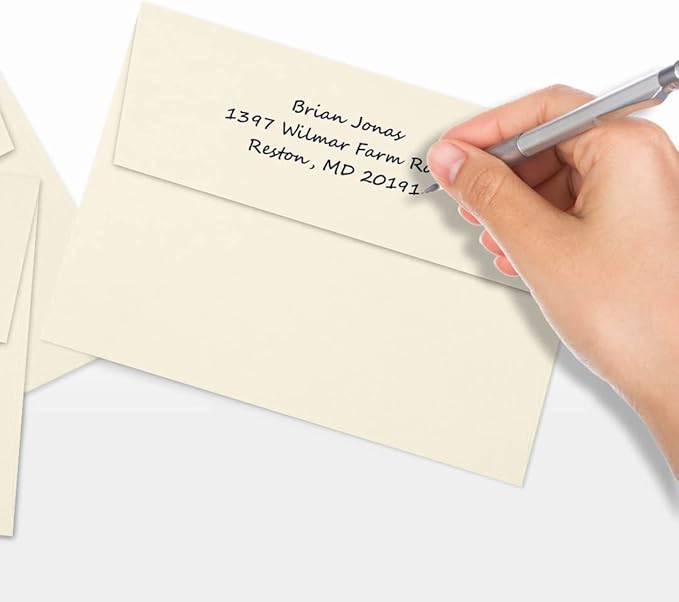 LUXPaper A7 Invitation Envelopes | Peel & Press | 5 1/4" x 7 1/4" | Natural | 80lb. Text | 30% Recycled | 500 Qty