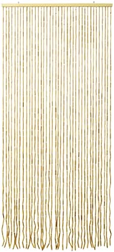 36inch x 79inch natural wood and bamboo beaded shown in use