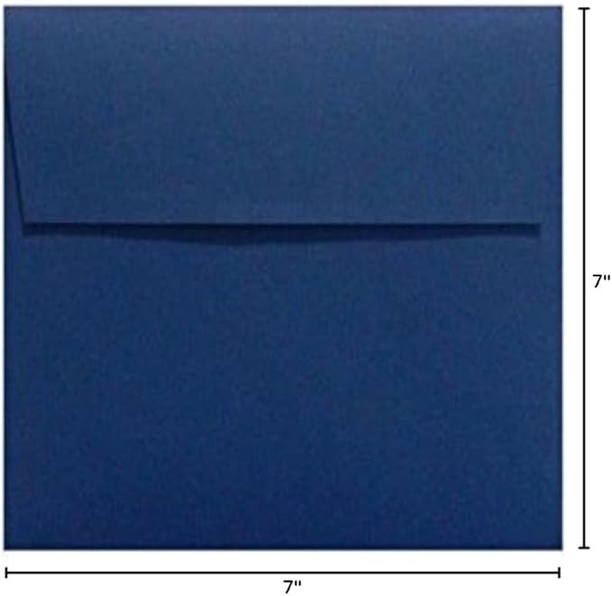 LUXPaper Square Invitation Envelopes | Peel & Press | 7" x 7" | Navy Blue | 80lb. Text | 50 Qty