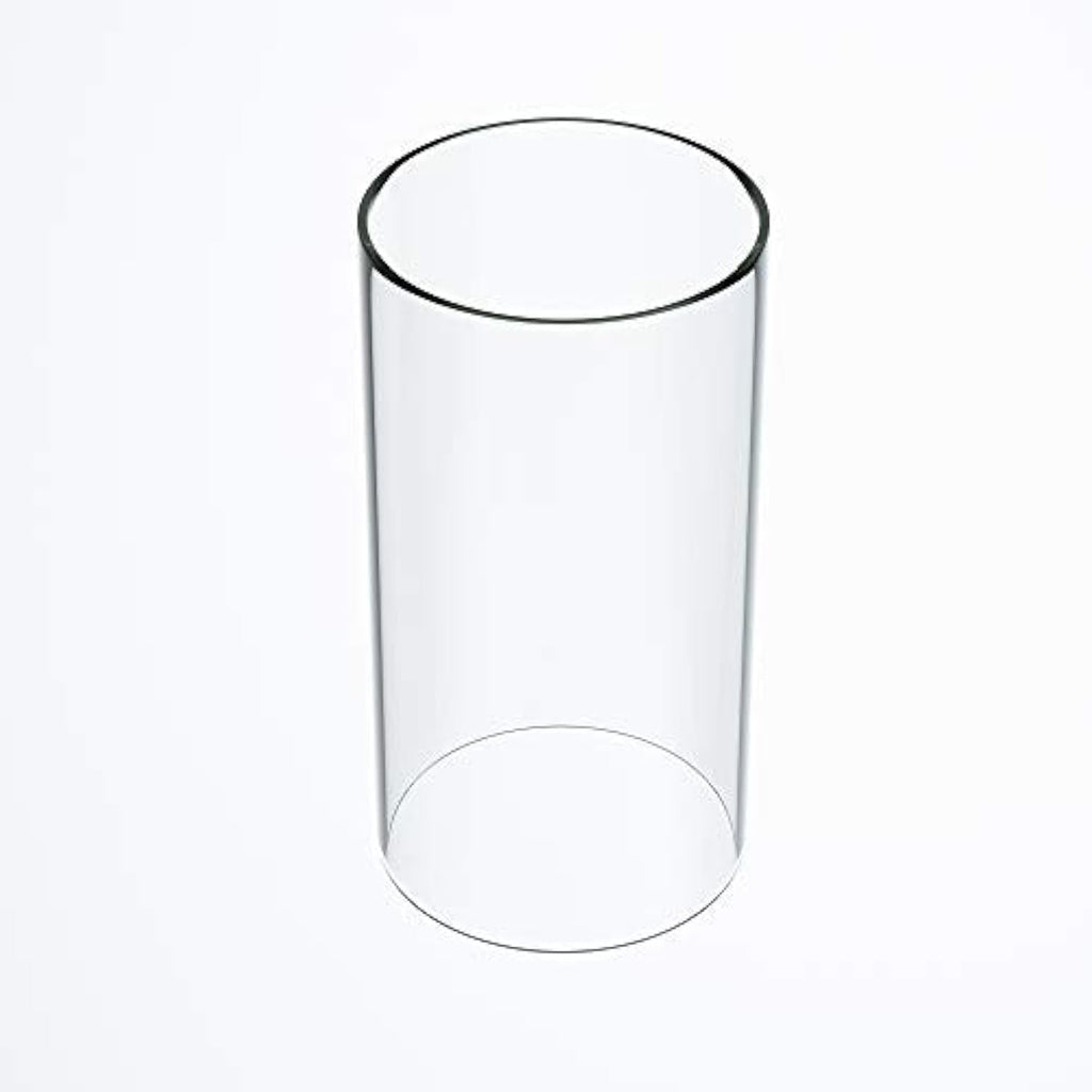 Large Size Hurricane Candle Holder - Glass Cylinder Open Both Ends, Open Ended Hurricane, Glass Lamp Shade Replacement (3" Wide x 6" Tall)