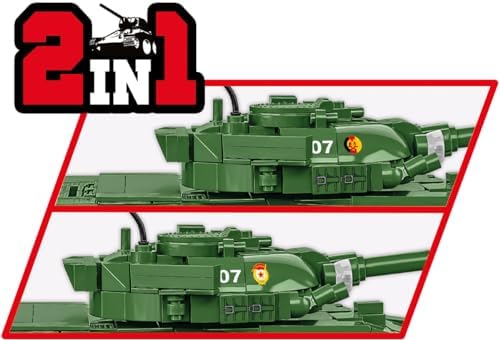 cobi armed forces t-72 (east germany/soviet) tank building showing dimensions