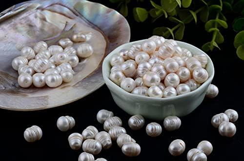 pearls beads for jewelry making 100pcs 9-10mm natural shown in use