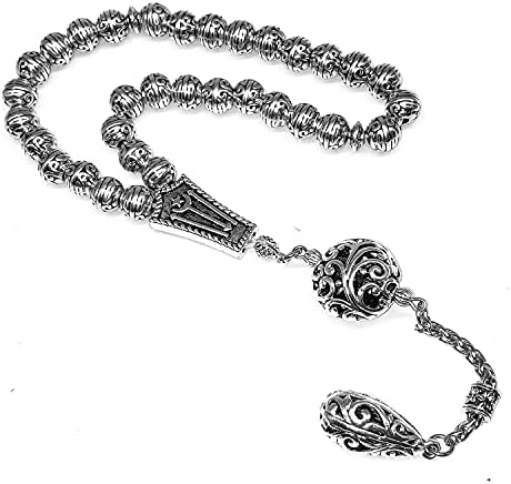 antique silver plated collection-worry beads-prayer beads-tesbih-tasbih-tasbeeh-misbaha-masbaha-subha-sebha-sibha (antique si