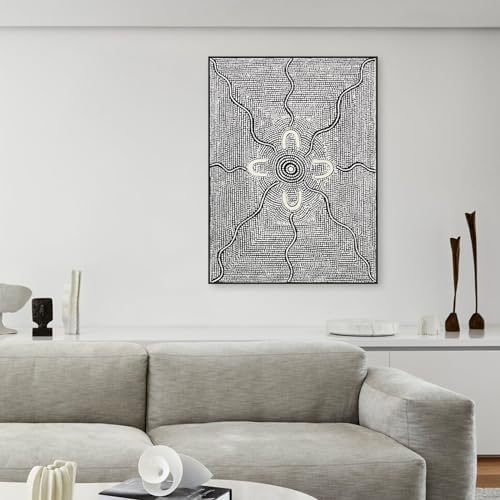 1.5" deep floating canvas frame for 24x48 landscape on a desk or shelf