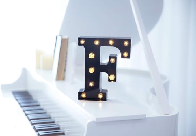 Foaky Black LED Marquee Number Lights Sign Light Up Marquee Number Lights Sign for Night Light Wedding Birthday Party Battery Powered Christmas Lamp Home Bar Decoration