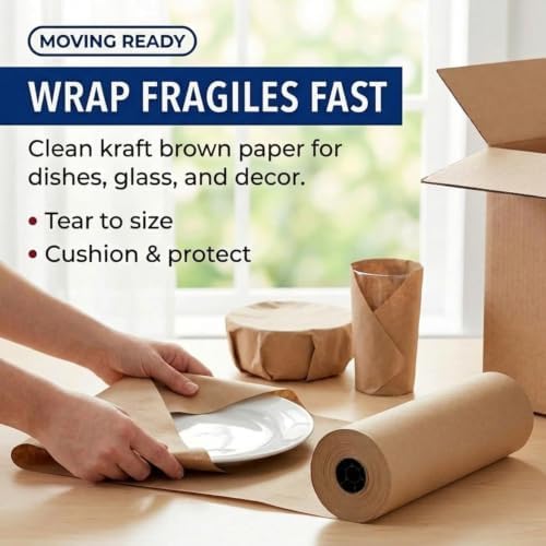 box usa kraft paper roll 30 x 14400", close-up detail
