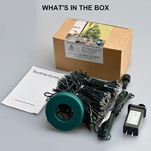bolweo christmas tree lights, 400led 16 lines christmas on a desk or shelf