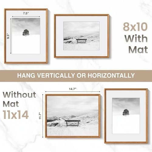 flyjoe 11x14 picture frame, solid teak wood frame, package contents
