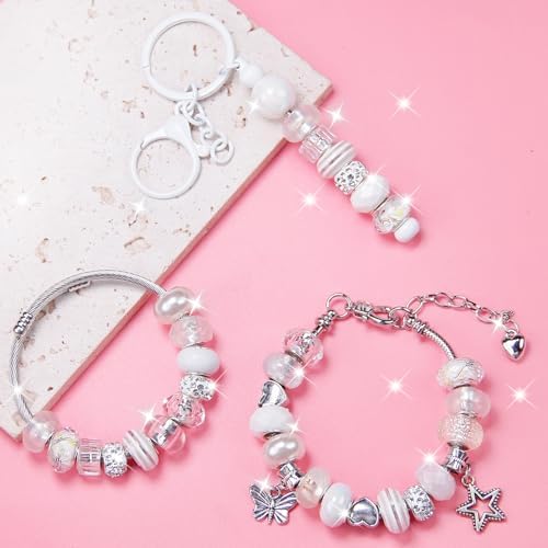 european craft beads large hole spacer beads, assorted shown in use