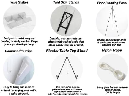 Wedding Welcome Sign, Minimalist Wedding Welcome Sign, 12" x 18" (Small), 27" (Medium), 36" (Large), Plastic, Modern, Pole Mount, Weather