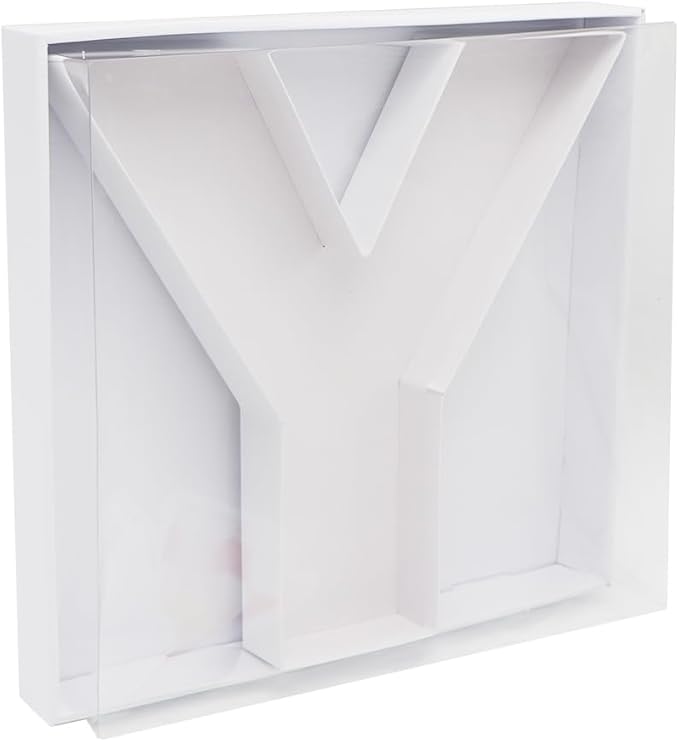 12" Fillable Cardboard Letter Charcuterie Gift Cupcake Box With Cover Sweets Packaging (Y)