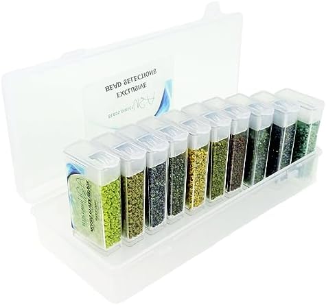 set of 10 colors - miyuki size 11/0, close-up detail