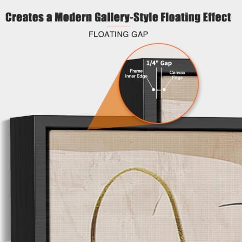 texas art 8x12 canvas floater frame, 1.25" deep, front angle view