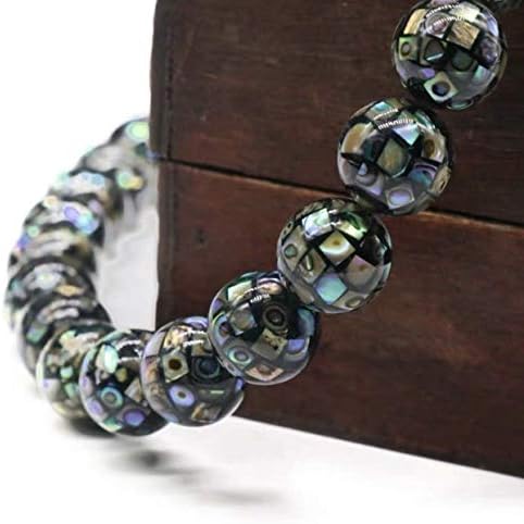 ABCGEMS AAA Abalone Shell Beads - Mosaic Round 12mm (Full Strand 33Pcs)