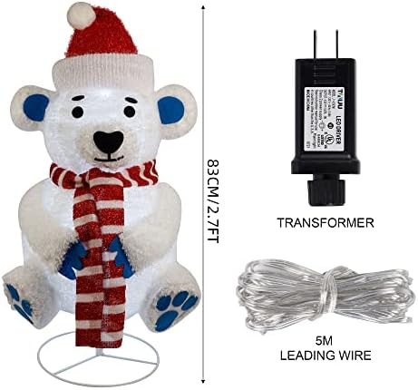 glintoper lighted christmas decorations, pre-lit pop up plush shown in use