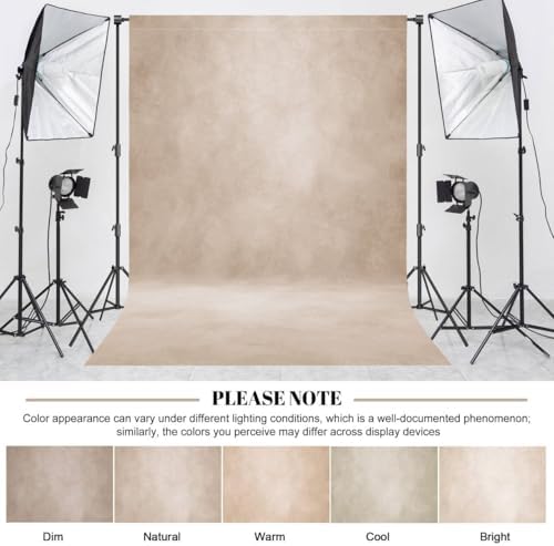 Abstract Photography Backdrop for Photoshoot 8x10ft, Beige,No Stand
