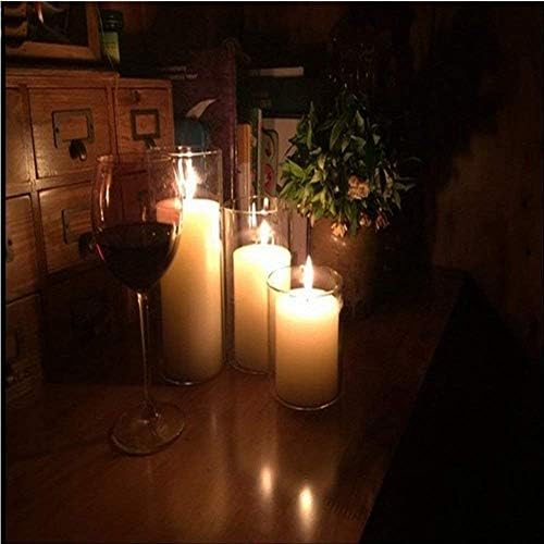 Large Size Hurricane Candle Holder - Glass Cylinder Open Both Ends, Open Ended Hurricane, Glass Lamp Shade Replacement (3.5" Wide x 8" Tall)