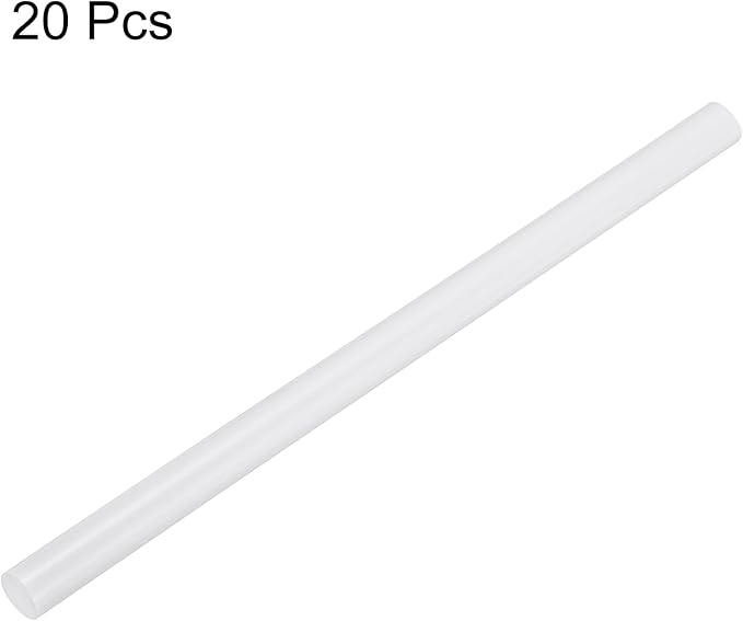 uxcell 20pcs Hot Glue Sticks for Glue Gun 11mm/0.43-inch x 8-inch Mini Hot Melt Adhesive Glue Stick White