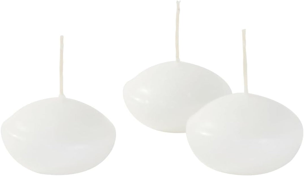Cereria di Giorgio Risthò Floating Candles, Wax, White, 4.5 x 4.5 x 2.5 cm, Pack of 20