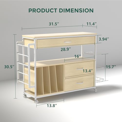 wrapping paper storage & organizer, craft cart with on a desk or shelf