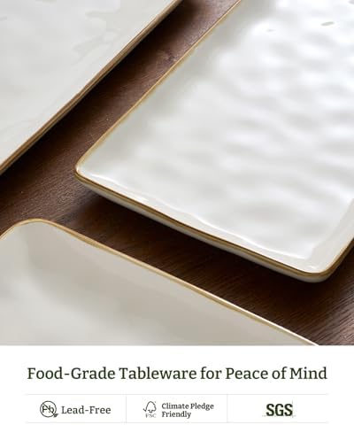 famiware serving platters set of 3 sizes showing dimensions