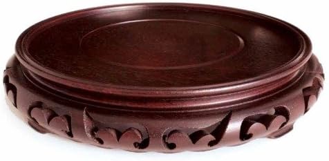 C&F Home 3.5" WOOD BOWL STAND, CARVED