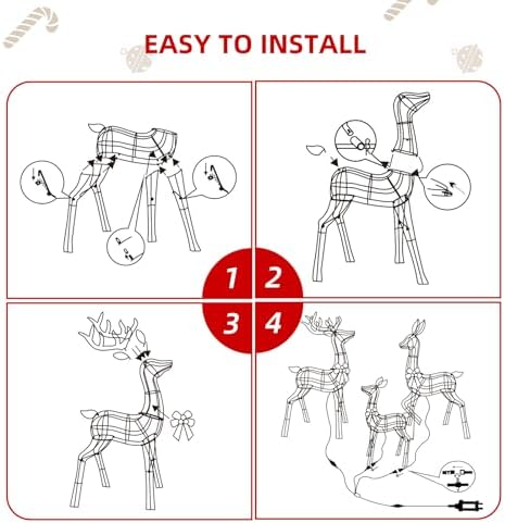 hoyechi 6.5 ft oversized christmas decorations outdoor lighted, side view