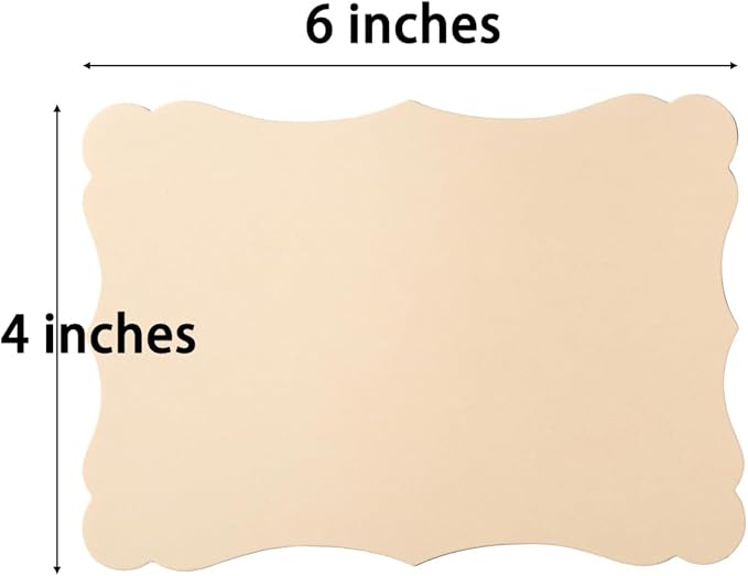 50 Pack Blank Kraft Cards Cardstock Thick Paper Brown Greeting Cards for DIY Gift Card Menus, Baby Shower and Wedding Invitations (Brown, 4x6IN)