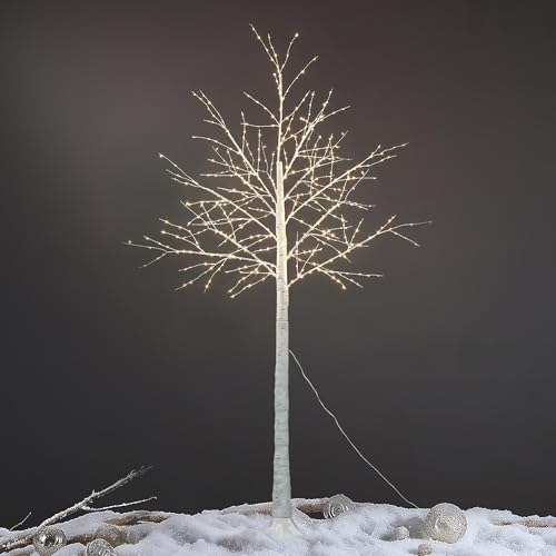 6ft white firefly tree with lights - lighted, view 9