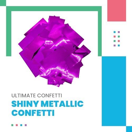 Ultimate Confetti, Fluttering Pink Mylar Shiny Foil Metallic Confetti – Rectangular Light-Weight and Slow-Falling Party Confetti for Cannon and Launcher use – Best for Celebrations - 30 lb, 480 oz