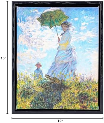 solid wood 12x16 canvas frame,0.9" deep floater frame,black on a desk or shelf