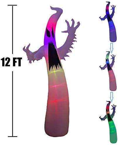seasonblow 12ft halloween inflatable terrible ghost outdoor decoration on a desk or shelf