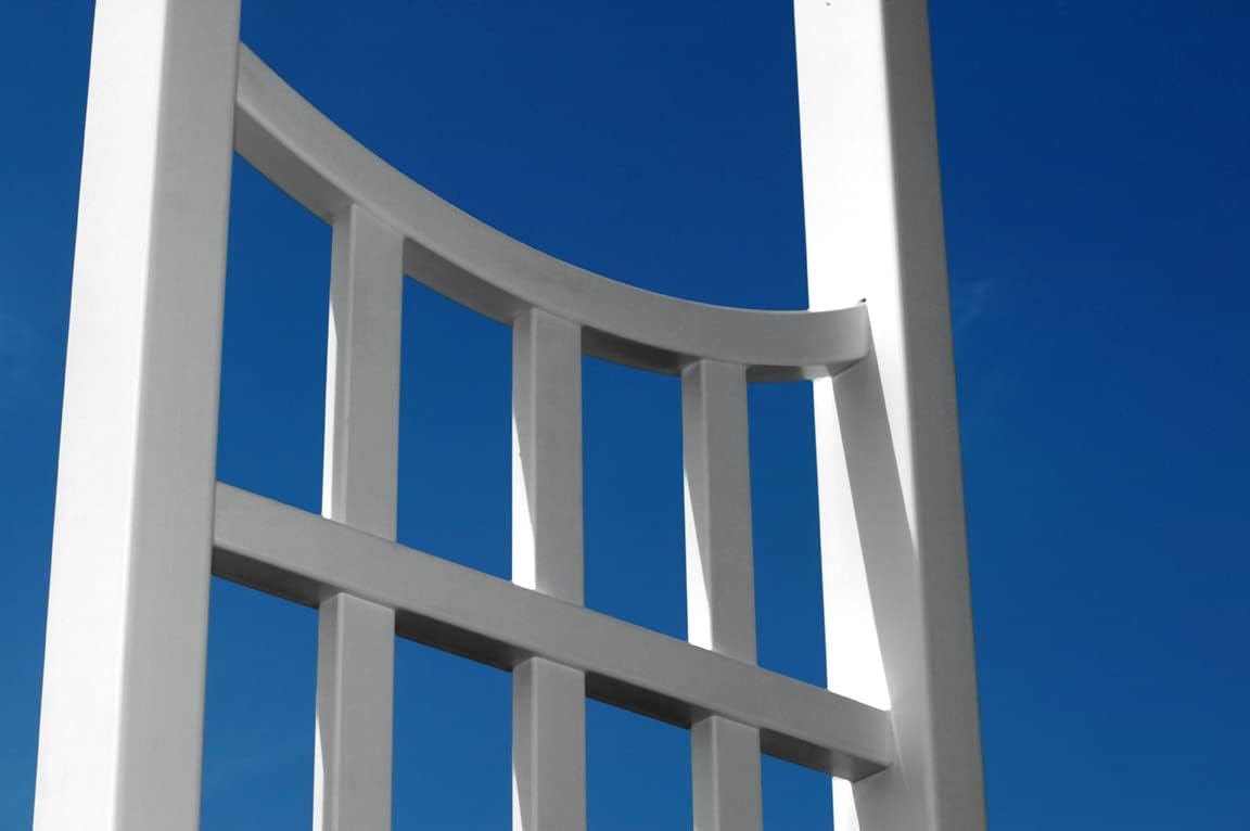 vita florence 49"w x 94"h vinyl arbor, side view