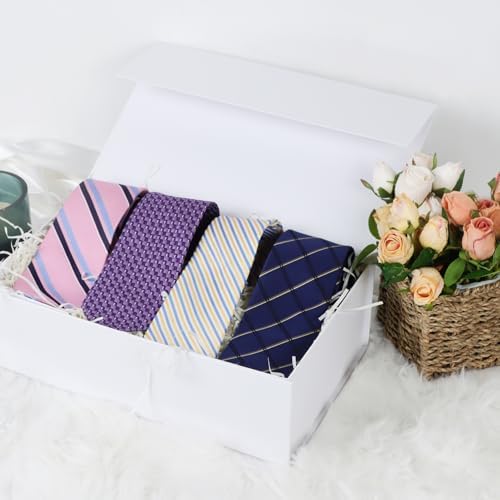 lfbox white gift box with magnetic lids 5 on a desk or shelf