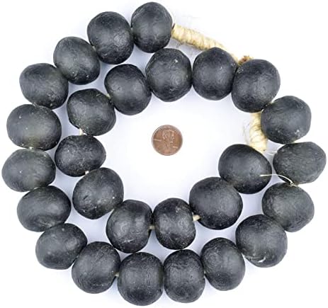 super jumbo recycled glass beads - beaded wall shown in use