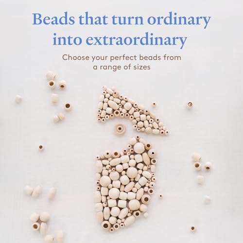 large wooden beads for crafts - pack of on a desk or shelf