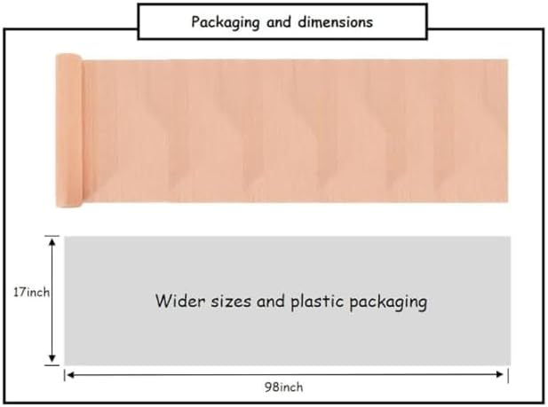 Crepe Paper Roll 8.2ft Long 17 Inch Wide for Wedding Ceremony Various Large Festivals Decoration (23)