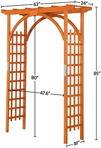 topeakmart wooden arch, wedding arbor trellis for garden, close-up detail
