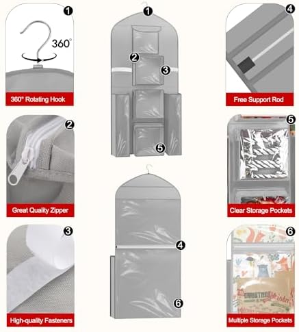 hanging wrapping paper organizer storage, over door gift, side view