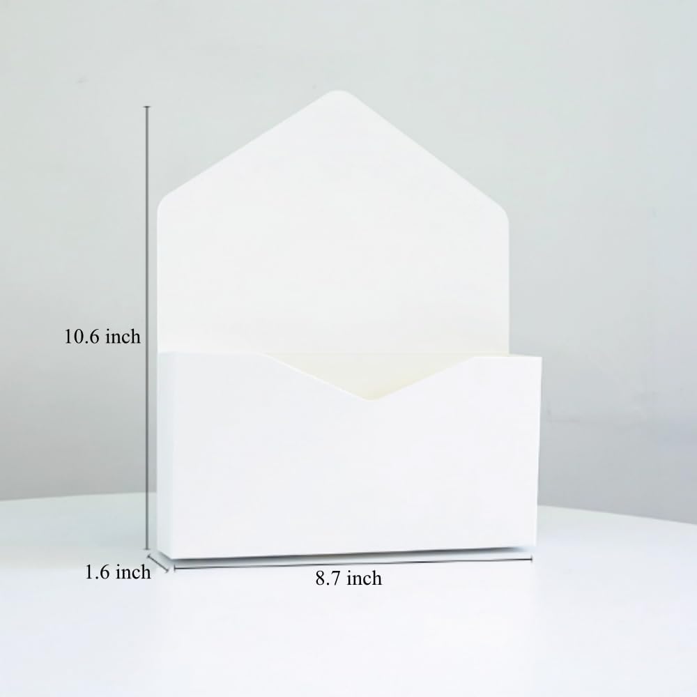 BBJ WRAPS Envelope Flower Boxes for Arrangements Solid Color Korean Floral Box Cardboard Floral Envelope Box Florist Supply, 8.7 x 1.6 x 10.6 Inch - 5 Counts