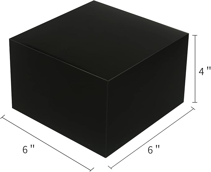 COTOPHER Small Gift Boxes 10 Pack 6x6x4 inches Black Gift Boxes with Lids for Gifts, Crafting, Wedding Party Favor, Cupcake Box, Candy, Bridesmaids Proposal Box
