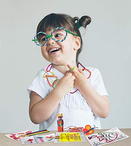 Wikki Stix Bilingual Assorted Fun Favors, Pack of 50 – English/French Mini Play Paks with 8 Activity Sheet, Classroom Rewards, Party Favors, Travel Toys, Made in USA
