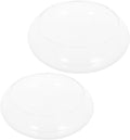 2pcs Glass Floating Candle Holders Bowl Set, Elegant Minimalist Glass Candle Holder Bowls with Stable Base for Wedding Table Centerpiece and Romantic Dinners