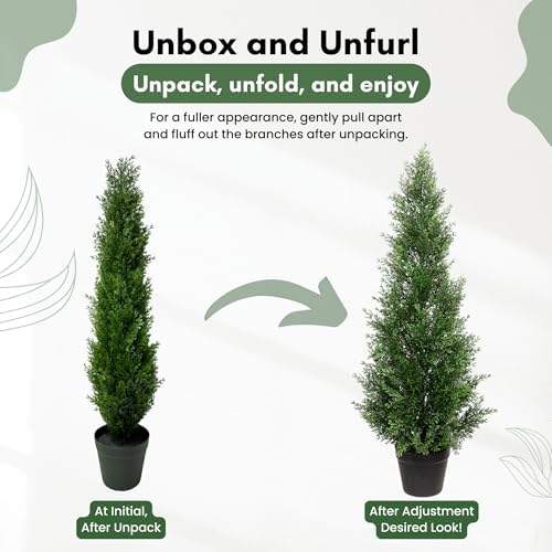 3ft artificial cedar tree – outdoor cedar tree showing dimensions
