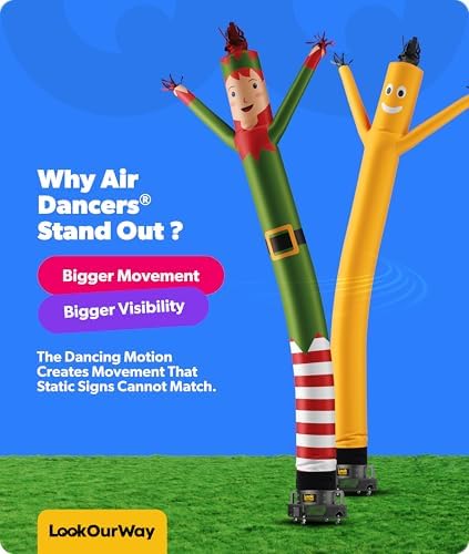 lookourway air dancers inflatable tube man attachment |, side view
